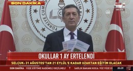 Son dakika: Milli Eğitim Bakanı Ziya Selçuk duyurdu! Okullar 31 Ağustos’ta uzaktan eğitimle açılacak