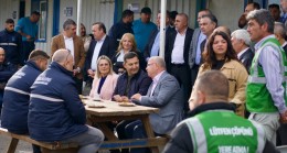 BAŞKAN ÖMER GÜNEL PERSONELİYLE BAYRAMLAŞTI