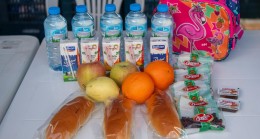 ÖĞRENCİLERE İKİNCİ DÖNEMİN İLK BESLENME ÇANTALARI ULAŞTIRILDI