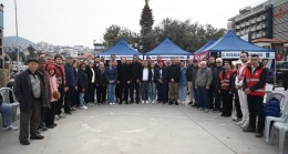 CHP EFELER İLÇE ÖRGÜTÜ’NDEN ADALET VE DAYANIŞMA ÇADIRINA ÇIKARMA