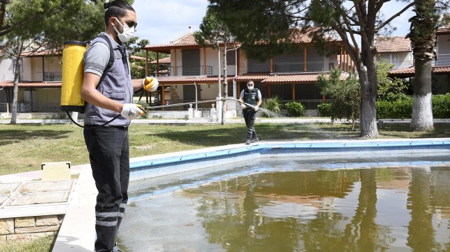 KUŞADASI’NDA HAŞARELERE KARŞI İLAÇLAMALAR SÜRÜYOR