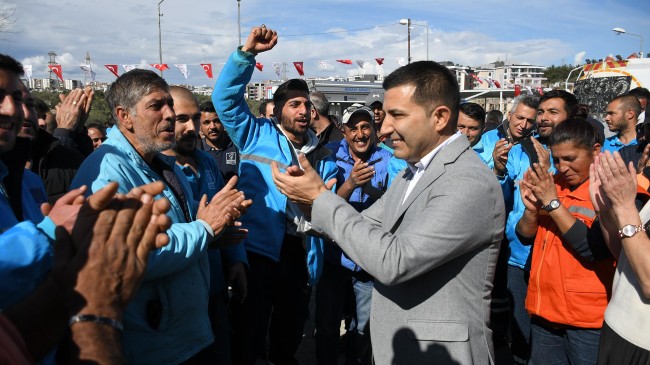 İŞÇİ VE EMEKÇİ DOSTU BAŞKAN ÖMER GÜNEL’E COŞKULU KARŞILAMA