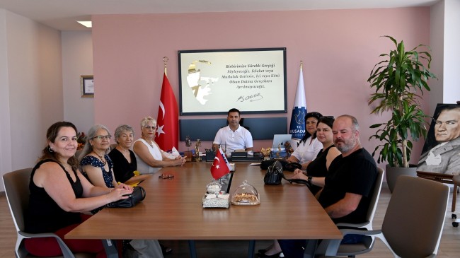 BAŞKAN ÖMER GÜNEL KADIN ÜRETİCİLERİ MAKAMINDA AĞIRLADI