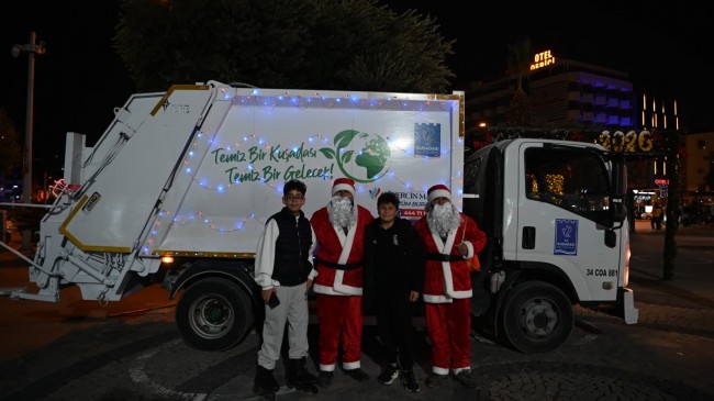 YENİ YILDA NOEL BABA’DAN ÇOCUKLARA ŞEKER, BÜYÜKLERE ÇEVRE MESAJI